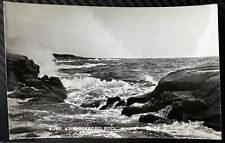 Cartão postal antigo RPPC Biddeford Pool Maine ROCKY BEACH AND OCEAN SURF NÃO USADO comprar usado  Enviando para Brazil