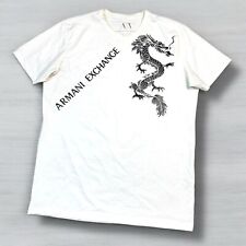 Camiseta masculina Armani Exchange Dragon Graphic branca tamanho pequeno slim fit moderna comprar usado  Enviando para Brazil