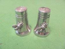 Agitadores de sal e pimenta vintage BUBBLE BEE de aço inoxidável. comprar usado  Enviando para Brazil