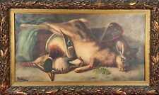 Usado, NATURE MORTE AVEC CHASSE. SIGNÉ R. ANTIGA. HUILE SUR TOILE. XIXÈME SIÈCLE. comprar usado  Enviando para Brazil