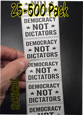 Usado, Adesivos "DEMOCRACIA NÃO DITADORES" 25-500 decalques etiquetas liberdade parar protesto comprar usado  Enviando para Brazil