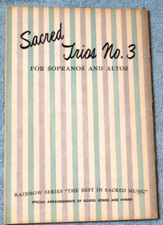 Livro de canções vintage Sacred Trios nº Coro gospel e hinos 3 para Sopranos e Altos comprar usado  Enviando para Brazil