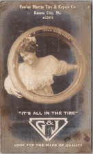 1909 Kansas City Missouri Adv. Cartão postal foto RPPC "Fowler Martin pneu e reparo" comprar usado  Enviando para Brazil