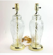 Conjunto de 2 abajures de mesa de vidro corte vintage 14” de altura 4,5” de largura comprar usado  Enviando para Brazil