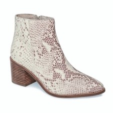 Bota SEYCHELLES Anthropologie Ocasião Estampa de Cobra Couro Bege tamanho 10 M Nova comprar usado  Enviando para Brazil