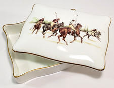 Vintage Polo Ralph Lauren Wedgwood Osso China Joias Bandeja de Bugigangas Caixa de Prato RARO comprar usado  Enviando para Brazil