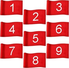 9 peças mini bandeiras de golfe para quintal 8,9 X 5,7 polegadas 1-9 bandeiras de pinos de golfe de náilon para Putti comprar usado  Enviando para Brazil