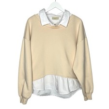 Moletom Anthropologie Maeve tamanho grande em camadas Twofer creme tamanho XL comprar usado  Enviando para Brazil