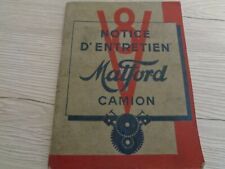 Matford truck maintenance d'occasion  Expédié en Belgium