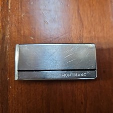Linha de contraste Montblanc logotipo clássico clipe de dinheiro cor prata 4,8×2cm com bolsa, usado comprar usado  Enviando para Brazil
