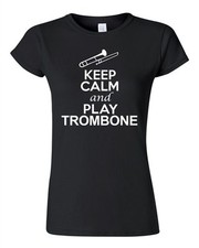 Camiseta City Shirts Junior Keep Calm And Play Trombone Bronze Music Lover DT comprar usado  Enviando para Brazil