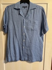 Camisa azul tamanho médio Frescobol Carioca 100% linho Angelo S/S $245 comprar usado  Enviando para Brazil