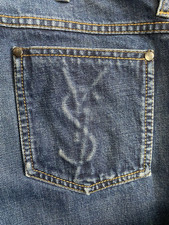 Jeans bootcut logotipo bolso Yves Saint Laurent, usado comprar usado  Enviando para Brazil