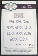 Celebration numbers scribbled for sale  CUPAR