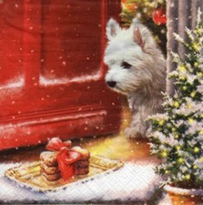 Servietten weihnachten hund gebraucht kaufen  Erfurt