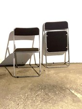 Cadeiras vintage italianas dobráveis cromadas; conjunto de duas, década de 1970 comprar usado  Enviando para Brazil