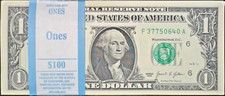 100 notas de dólar dos EUA One 2021 notas de US$ 1 UNC (sequencial, consecutiva) - US$ 100 TOTAL comprar usado  Enviando para Brazil