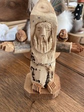 Arte popular tallada en madera escultura de San Francisco artista firmado Héctor Rascón leñador segunda mano  Embacar hacia Mexico