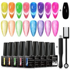 MEET THROUGH 9X Glitter Halloween Magnético Imersão UV Gel Esmalte Stick Kits comprar usado  Enviando para Brazil