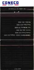 Edmonton Fort St. John Canada Coneco Sprzęt Vintage Matchbook Cover na sprzedaż  Wysyłka do Poland