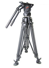 Usado, Tripé, espalhador e pés Manfrotto 532ART Roadrunner 2 estágios com cabeça de fluido 510 comprar usado  Enviando para Brazil