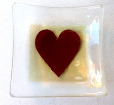 Downs glass heart for sale  NOTTINGHAM