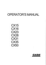 MANUAL DO OPERADOR ESCAVADEIRA ESTOJO CX15 CX16 CX23 CX28 CX31 CX35 CX50 comprar usado  Enviando para Brazil