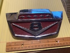 Vintage 1965 Ford Truck V8 Capô Emblema Ornamento C5TB-16637-A COR VERMELHA FOMOCO comprar usado  Enviando para Brazil