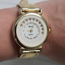 Antigo Relógio Ronica Ouro Movendo Corações FUNCIONANDO 1980s 1990s Relógio de Pulso Quartzo comprar usado  Enviando para Brazil