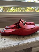 AUTÊNTICO Hermes Oz Mules Vermelho 37 Chinelo Plano comprar usado  Enviando para Brazil