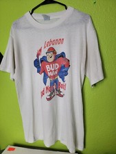 Vintage Budweiser Cerveja BUD MAN RARO Feito Nos EUA 80s Super-herói Ponto Único Antigo, usado comprar usado  Enviando para Brazil