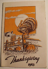 Wwii 1943 thanksgiving for sale  Plainfield