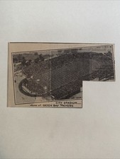 Painel City Stadium vista aérea Green Bay Packers 1942 notícias esportivas futebol 4X6 comprar usado  Enviando para Brazil