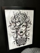 Framed tattoo style for sale  WARWICK