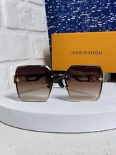 Óculos de sol quadrado casual unissex lente marrom sem aro Louis Vuitton comprar usado  Enviando para Brazil