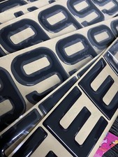 Placa de matrícula em gel 3D METRO FONT letras dígitos 55x60mm comprar usado  Enviando para Brazil