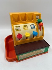 Fisher Price Kasa dla dzieci Kasa fiskalna Zabawka do sklepu 1974 vintage na sprzedaż  Wysyłka do Poland
