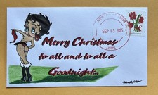 Selo 2025 Holiday Cheer Forever C57 Betty Boop Feliz Natal FDC/OOAK comprar usado  Enviando para Brazil