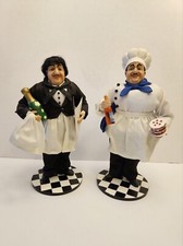Lote de 2 estátuas vintage Guy Buffet Collection figuras de chef e garçom da Provença comprar usado  Enviando para Brazil