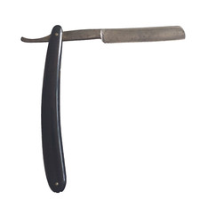 Usado, Vintage Straight Razor Man Cave Barber Decoration Black Handle in old Box comprar usado  Enviando para Brazil
