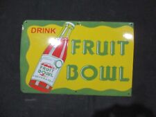Usado, Placa de metal esmaltada tigela de frutas porcelana tamanho 30 x 20 polegadas comprar usado  Enviando para Brazil