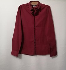 Chemise bordeaux coton d'occasion  Bourg-de-Thizy