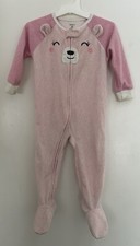 Carter's Baby Girls 1 peça fofo urso rosa renda aconchegante footie de lã PJs rosa 18 M comprar usado  Enviando para Brazil