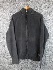 Suéter de malha Timberland masculino médio preto com zíper completo casual pulôver malha comprar usado  Enviando para Brazil