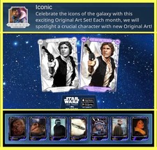 HAN SOLO ICONIC SR+R+UC+FORCE LIGHTNING SET-10 CARDS-TOPPS STAR WARS CARD TRADER comprar usado  Enviando para Brazil