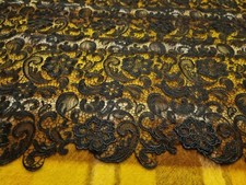Black lace guipure for sale  HARLOW