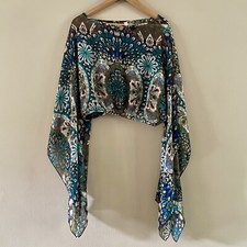 Blusa GLOW Cropped Hippie Boho Cigana Manga Cachecol Tamanho PEQUENO comprar usado  Enviando para Brazil