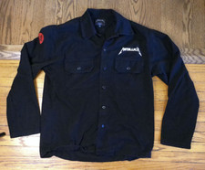 Camisa bordada manga longa Metallica rara XL preta utilitária pesada botão para cima comprar usado  Enviando para Brazil