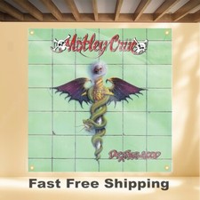 MOTLEY CRUE DR FEELGOOD 4'X4' BANNER ÁLBUM CAPA ARTE TECIDO PÔSTER BANDEIRA TAPEÇARIA comprar usado  Enviando para Brazil