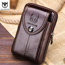 Men's Hi-q Couro Fanny cintura Bolsa Celular/Telemóvel Bolso Bolsa Cinto sequelado Pack comprar usado  Enviando para Brazil